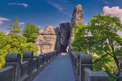 2 Countries Bohemian and Saxon Switzerland tour from Prague - Bastei Bridge in Germany: the first big viewpoint and the passport detail