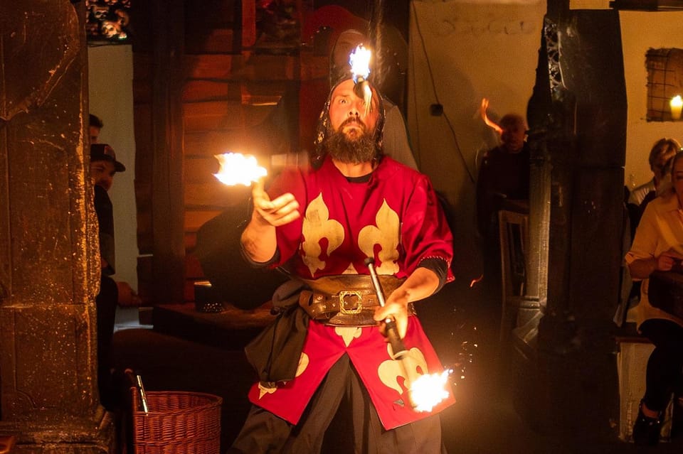 From Prague: Medieval Dinner, Show, Castle and Brewery - The brewery stop: light and dark beer brewed in copper kettles over open fire