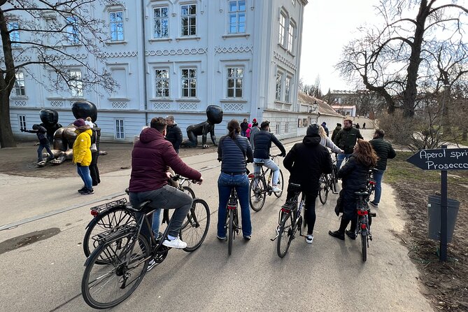 Hidden Prague Bike Tour - Dancing House and the old–new Prague contrast from the river