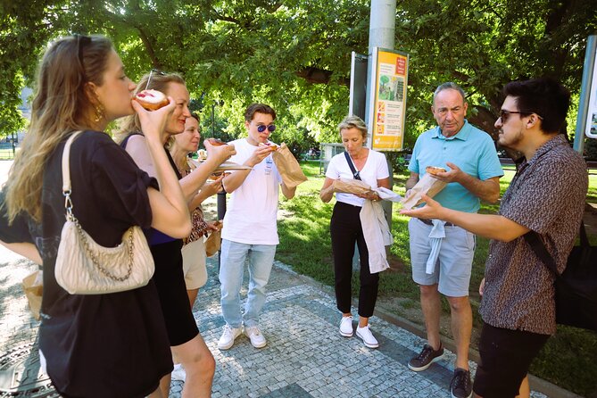 Prague Food tasting tour of Hidden Gems for Small Groups - Stop 4 at Korunní 984/39: klobása and a beer in Czech garden-style comfort