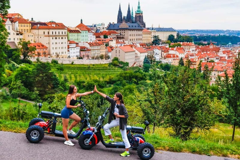 Prague: Guided Sightseeing Tour by Electric Trike - Charles Bridge view and the art-and-culture side streets