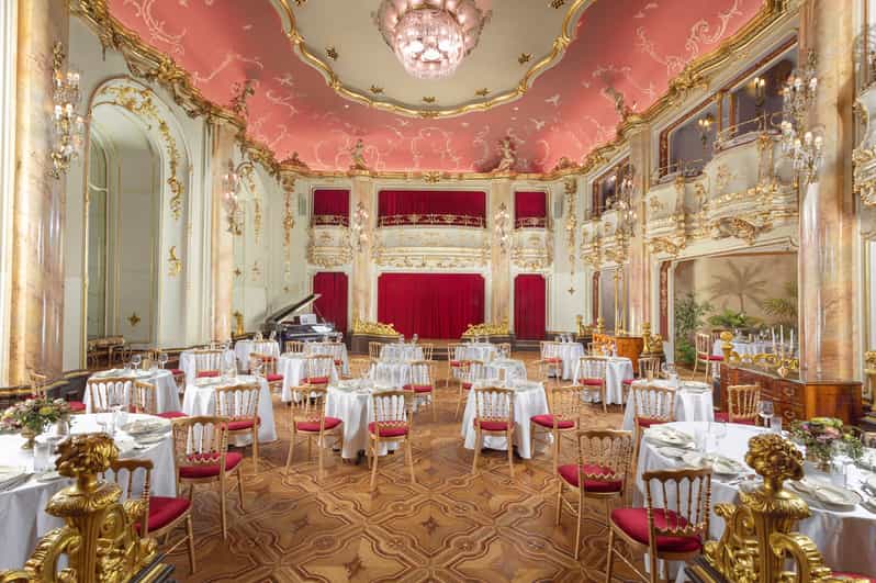 Prague: Mozart Ballroom Concert Ticket with 3-Course Dinner - Entering the Boccaccio Ballroom in Prague’s Old Town