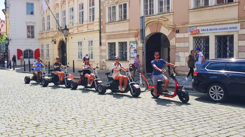 Prague: Panoramic Viewpoints Guided Electric Tricycle Tour - Arriving at Euro Segway Prague: quick safety, then real city riding