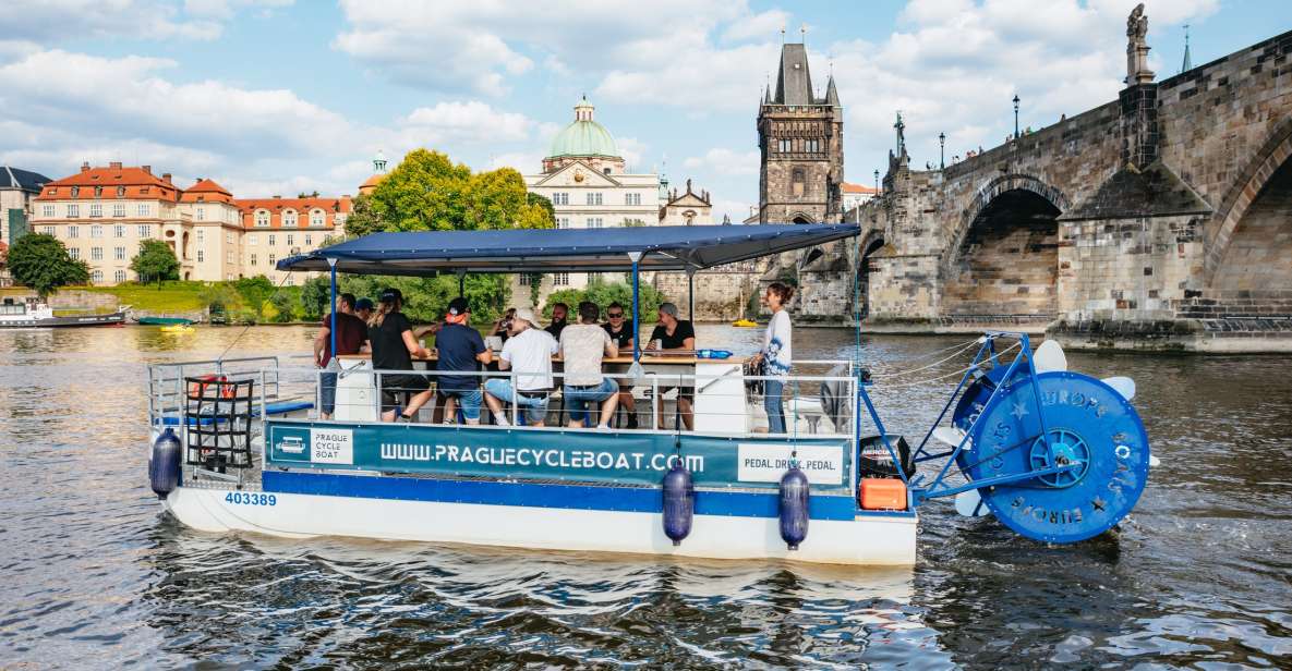 Prague: Swimming Beer Bike on A Cycle Boat - The bar setup: unlimited drinks, one choice, and built-in convenience