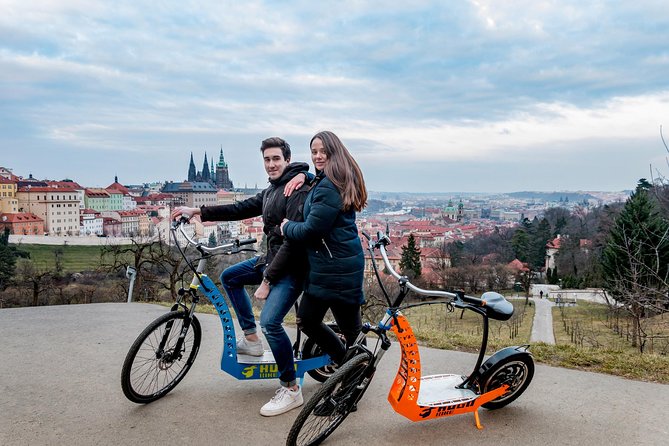 Prague Trike & e-Scooter Tour: Castle Viewpoints & Charles Bridge - The ride plan in plain English: stop-by-stop flow